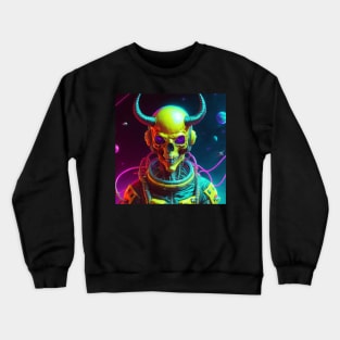 Skull Demon in Space Crewneck Sweatshirt